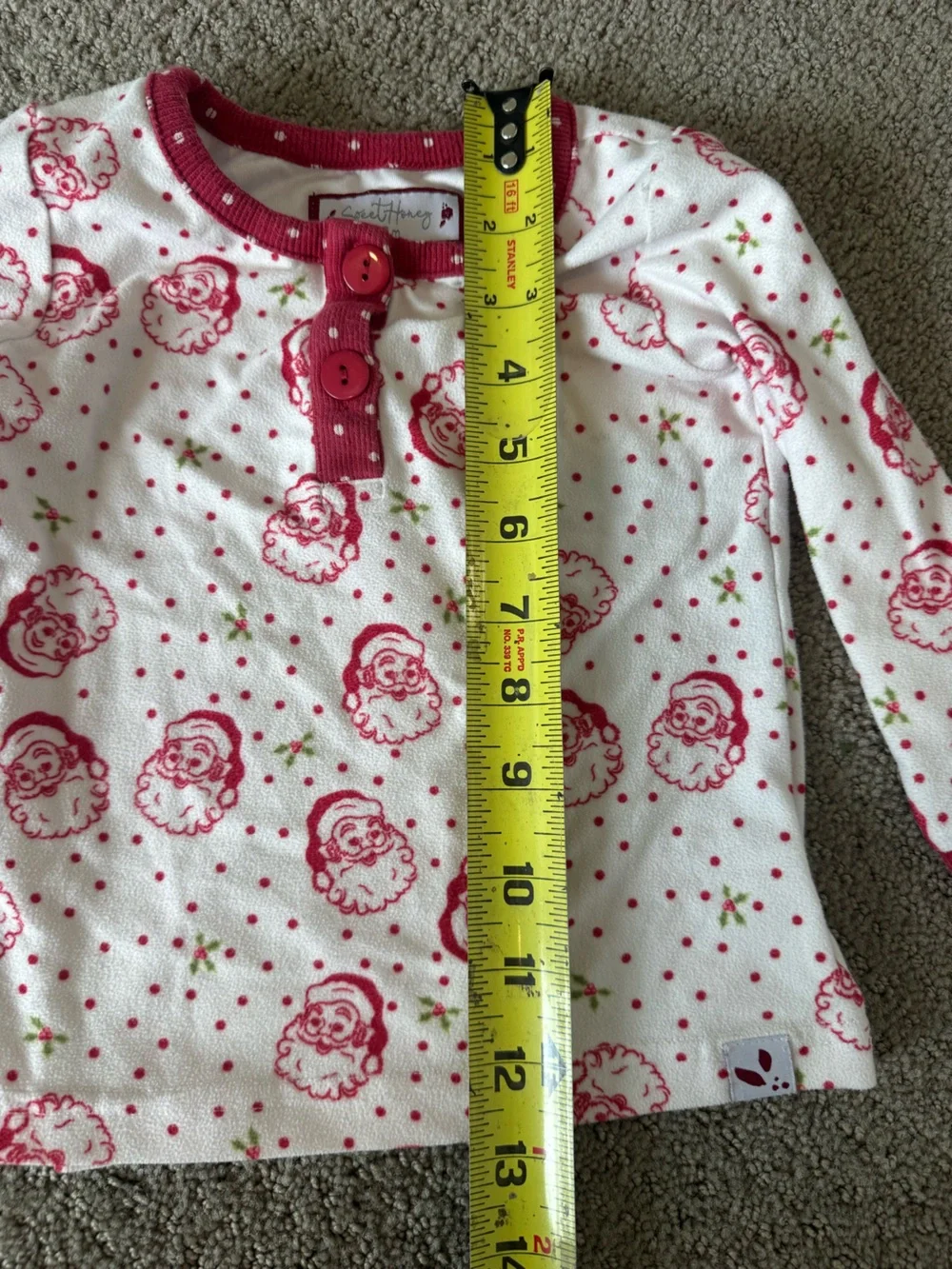 SweetHoney Unisex 18 Month Nick Santa Christmas Lounge Set Red White Holiday